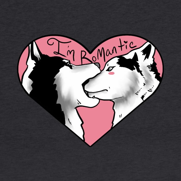 I'm Romantic Husky Love in a Heart by Art Additive